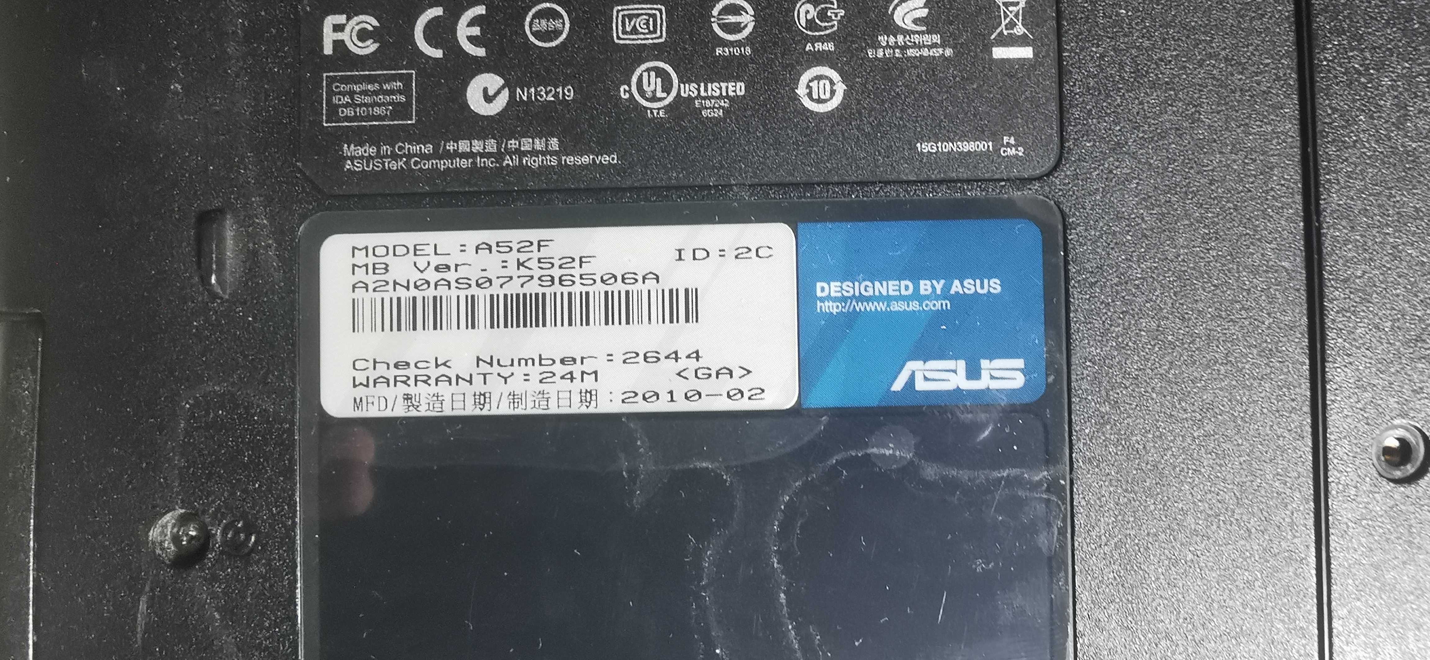 Ноутбук ASUS K52N AMD