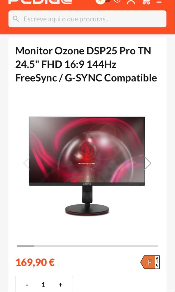 Monitor 165hz - TN 24.5"