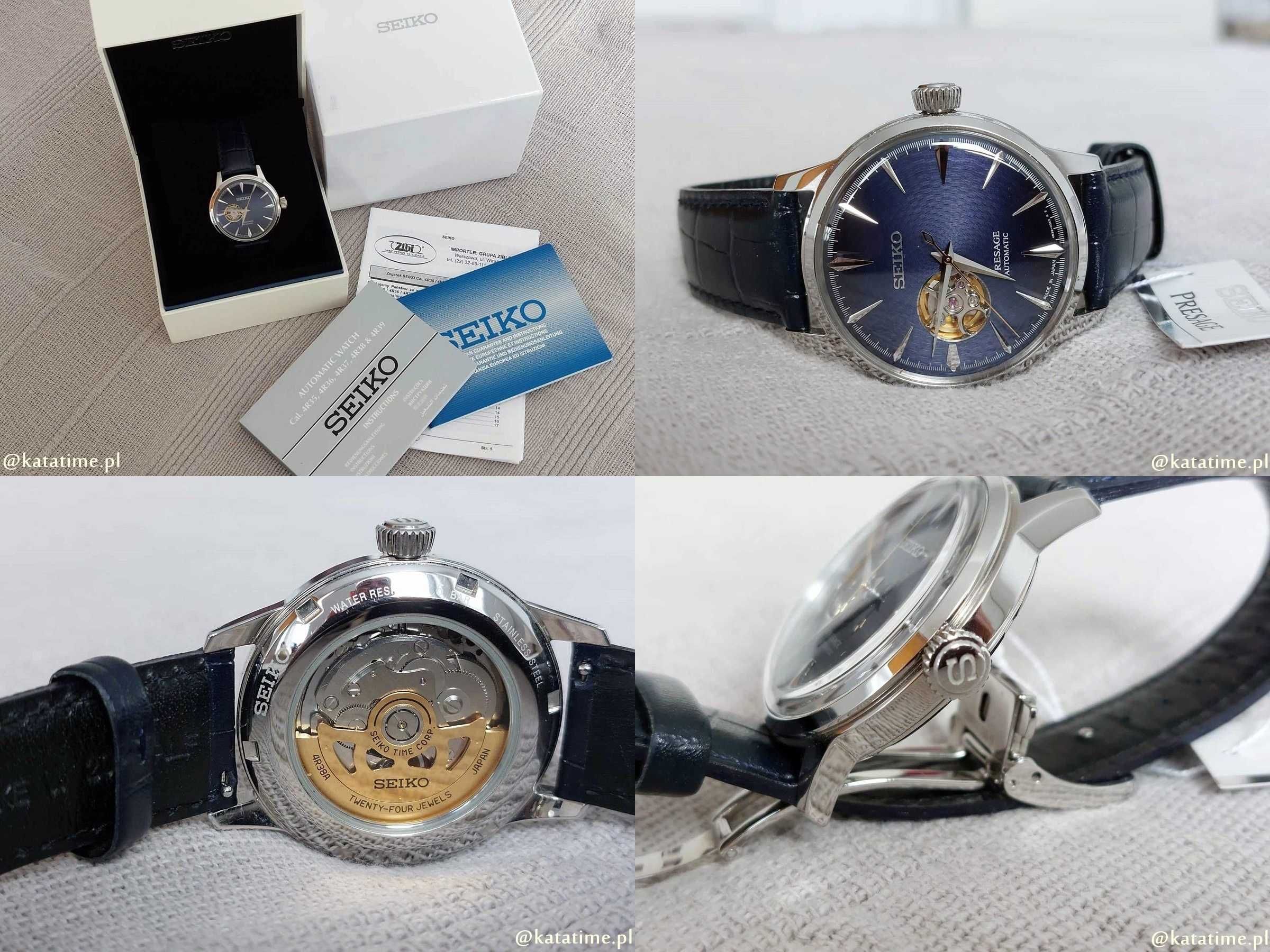 Zegarek męski Seiko Presage Cocktail Blue Moon Automatic SSA405J1