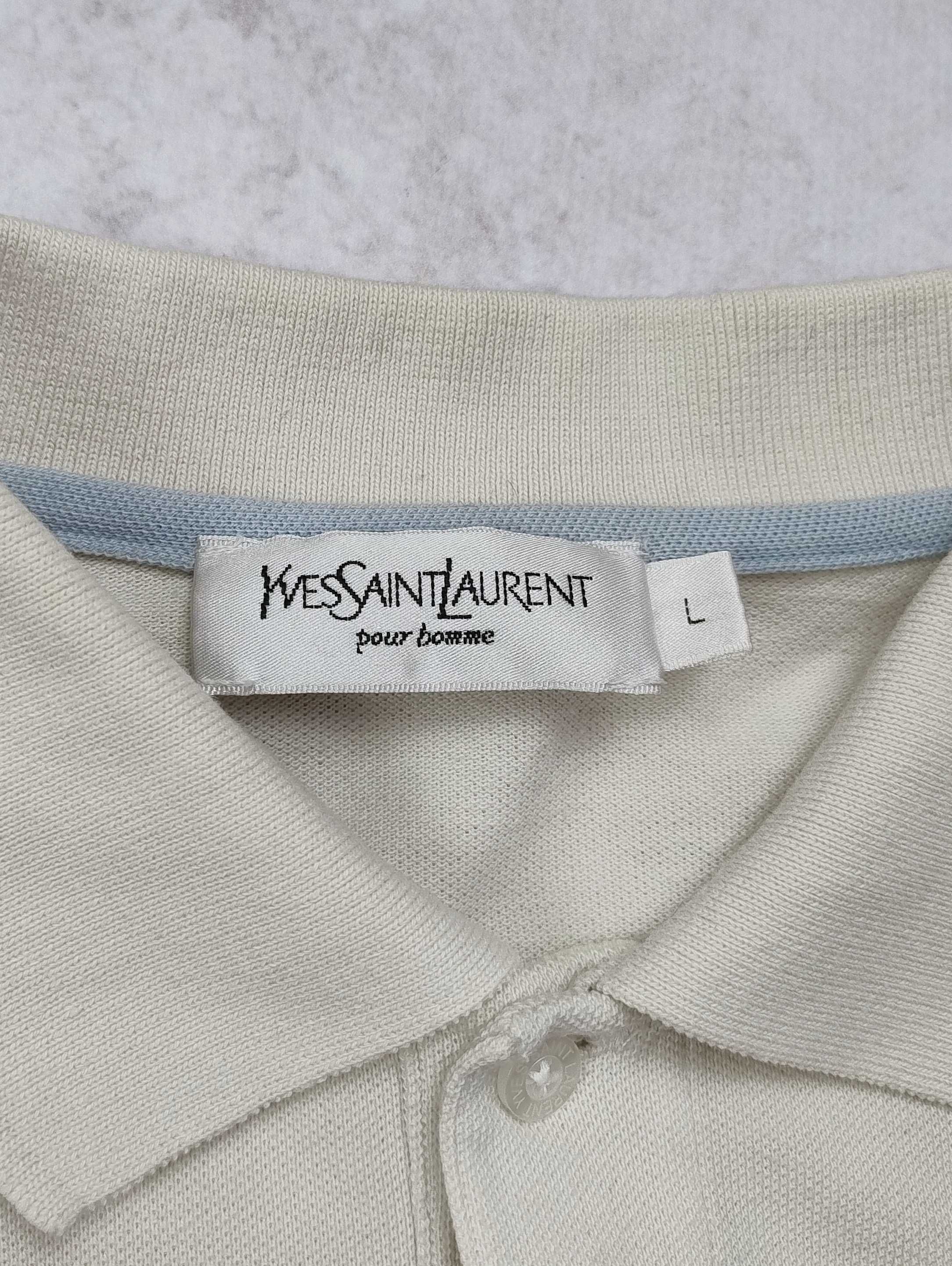 Koszulka polo Yves Saint Laurent quiet luxury old money 90s 2000s y2k