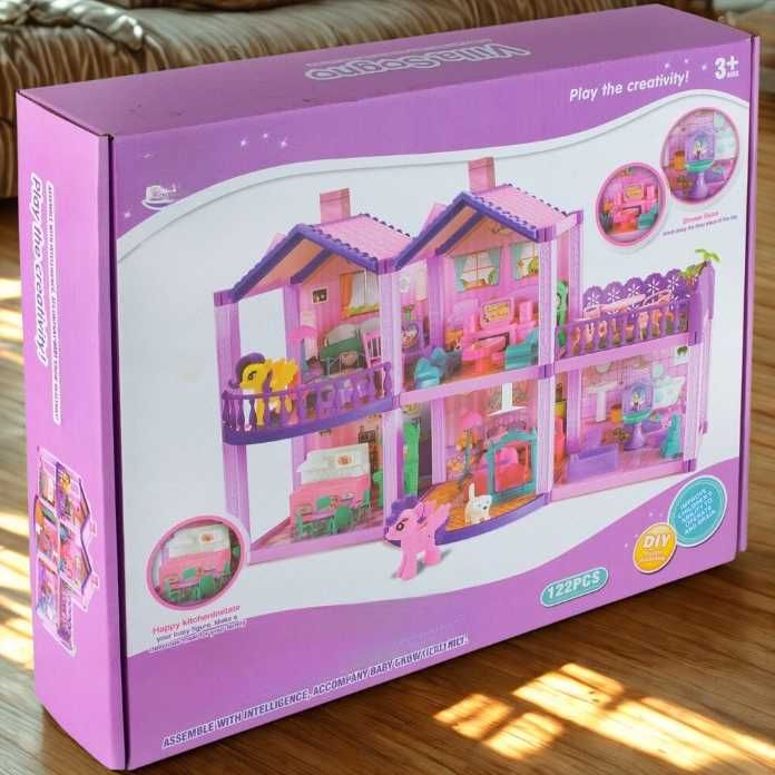 2w1 Mocny Domek Dla Lalek Kucyków Villa Mebelki Dla Dzieci