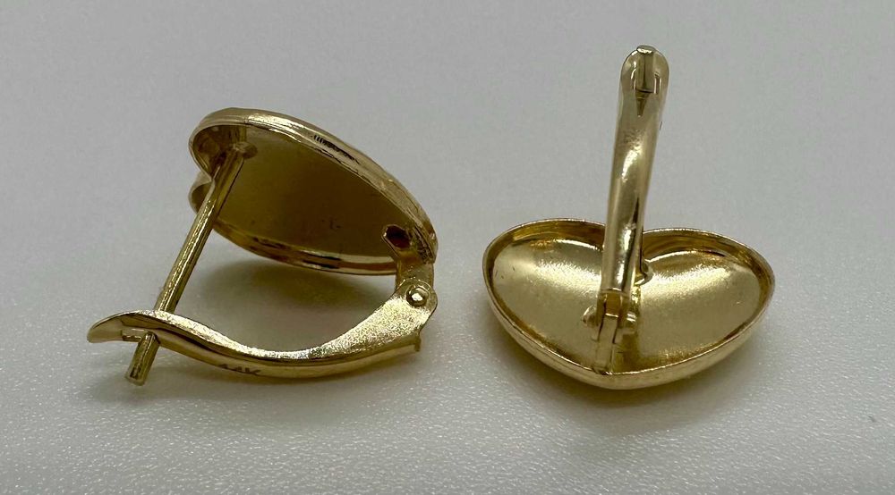 Złote kolczyki serca rodowane 1,92g 585 / Nowy Lombard NMP 6