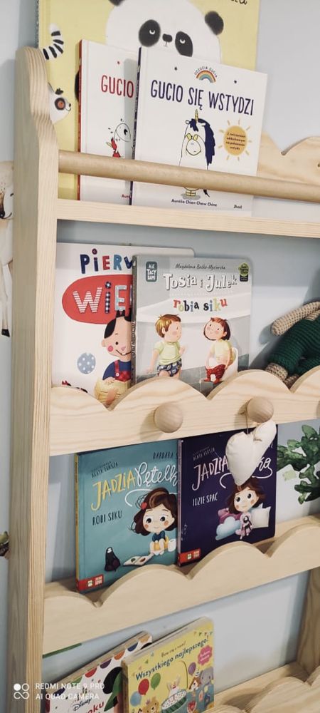 Biblioteczka na książki, półka montessori