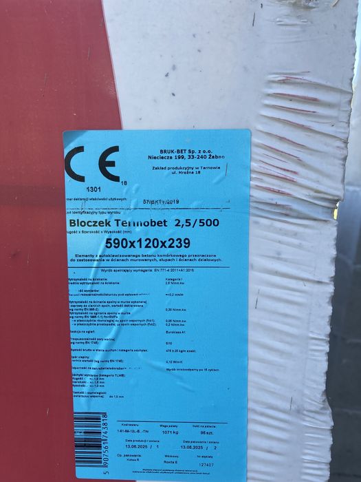 Pustaki Termobet 6,50 szt