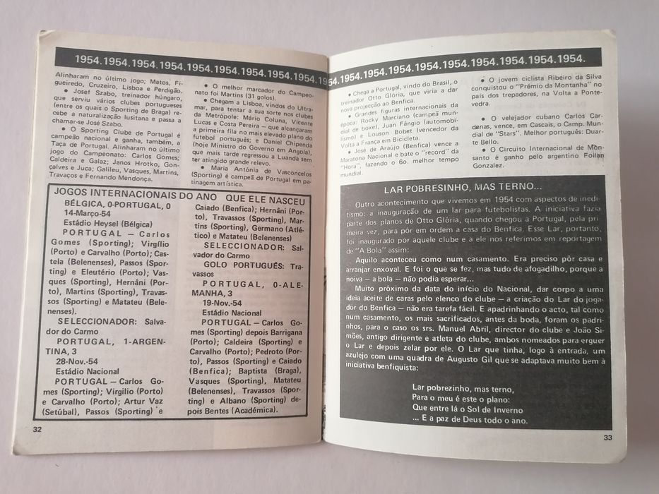 Revista n° 23 da 3a Série da Coleção Idolos do Desporto, 9.5.64
