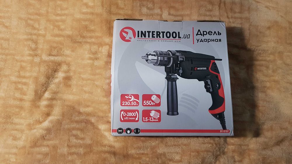 Дриль ударний 550 - 950 Вт INTERTOOL 0-2800 об/хв, 1.5-13 мм, реверс