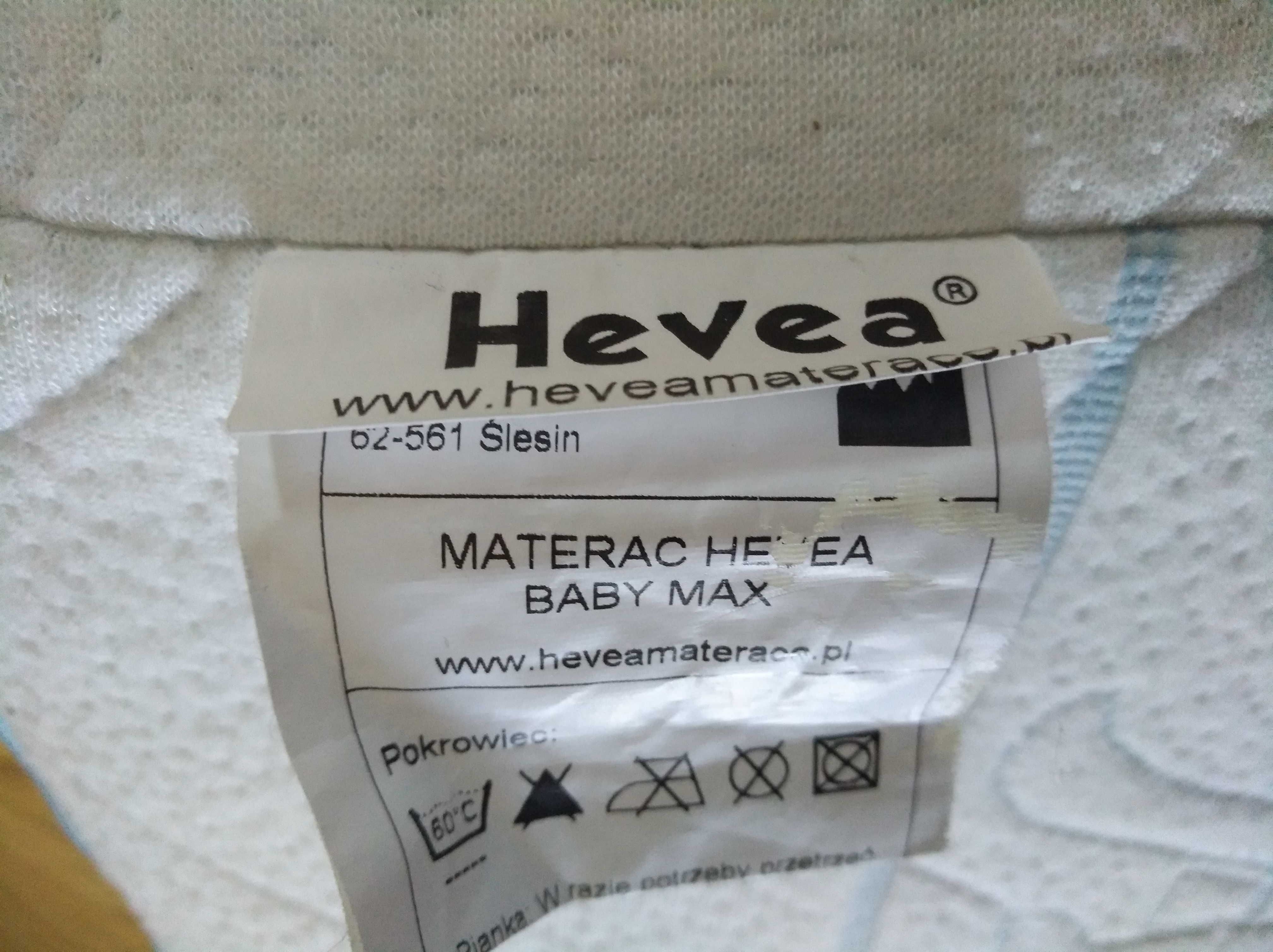 Materac piankowo-lateksowy Hevea Baby Max - jak nowy