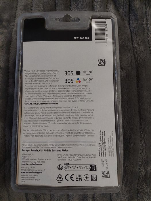 Картридж для принтера HP No. 305 black +305 color 6zd17ae 301