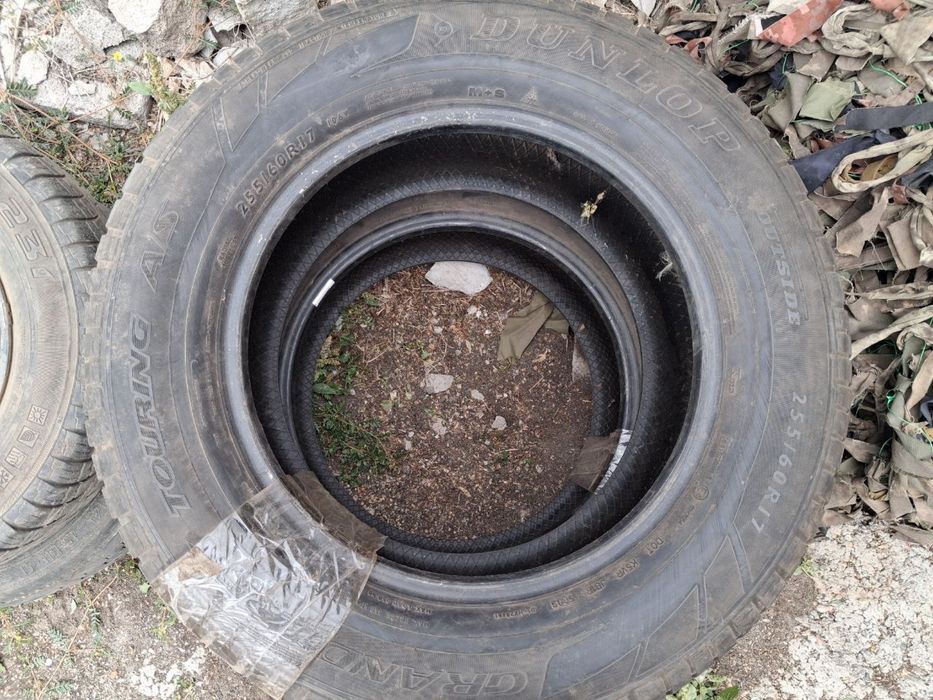 Шины б/у лотом: 2×185/75 R13 + 2x255/60 R17 (дёшево).