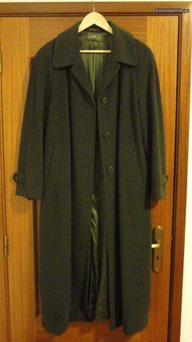 Casaco de senhora comprido verde escuro Linea