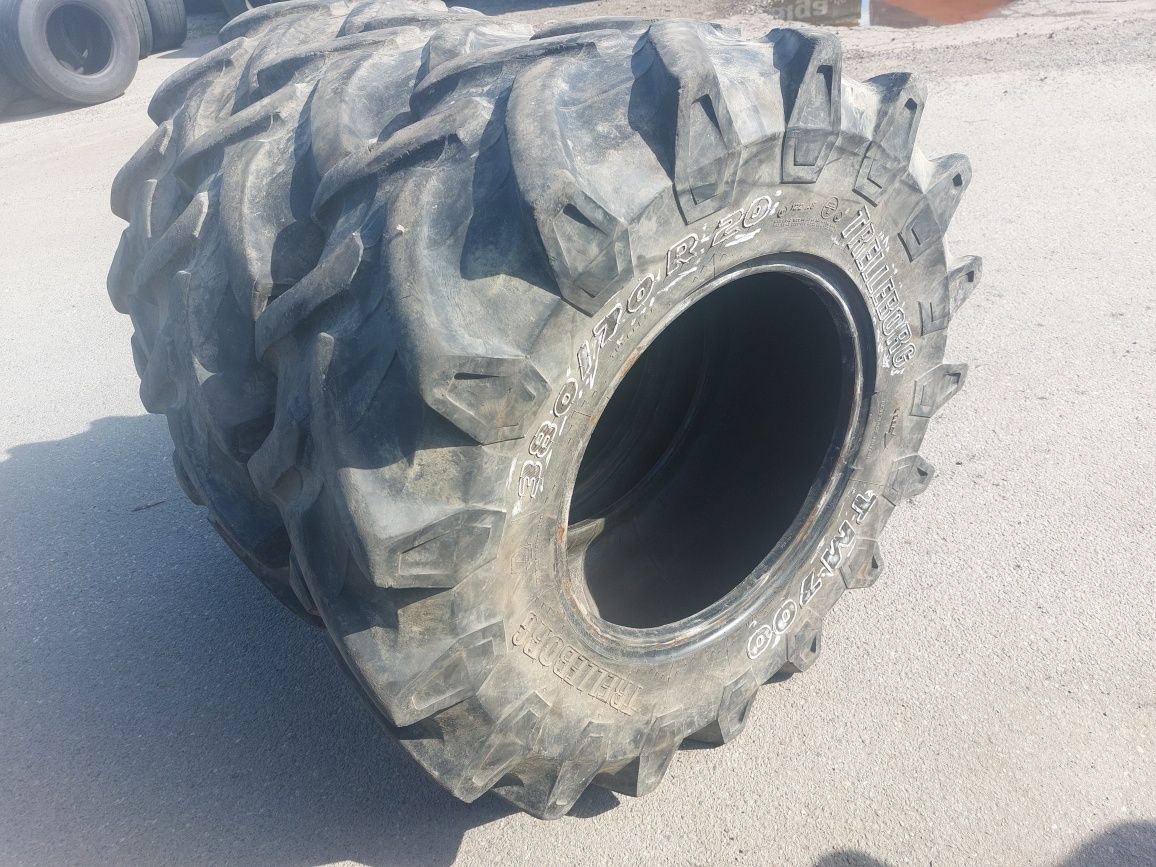 380/70R20 Trelleborg Pirelli opony używane rolnicze