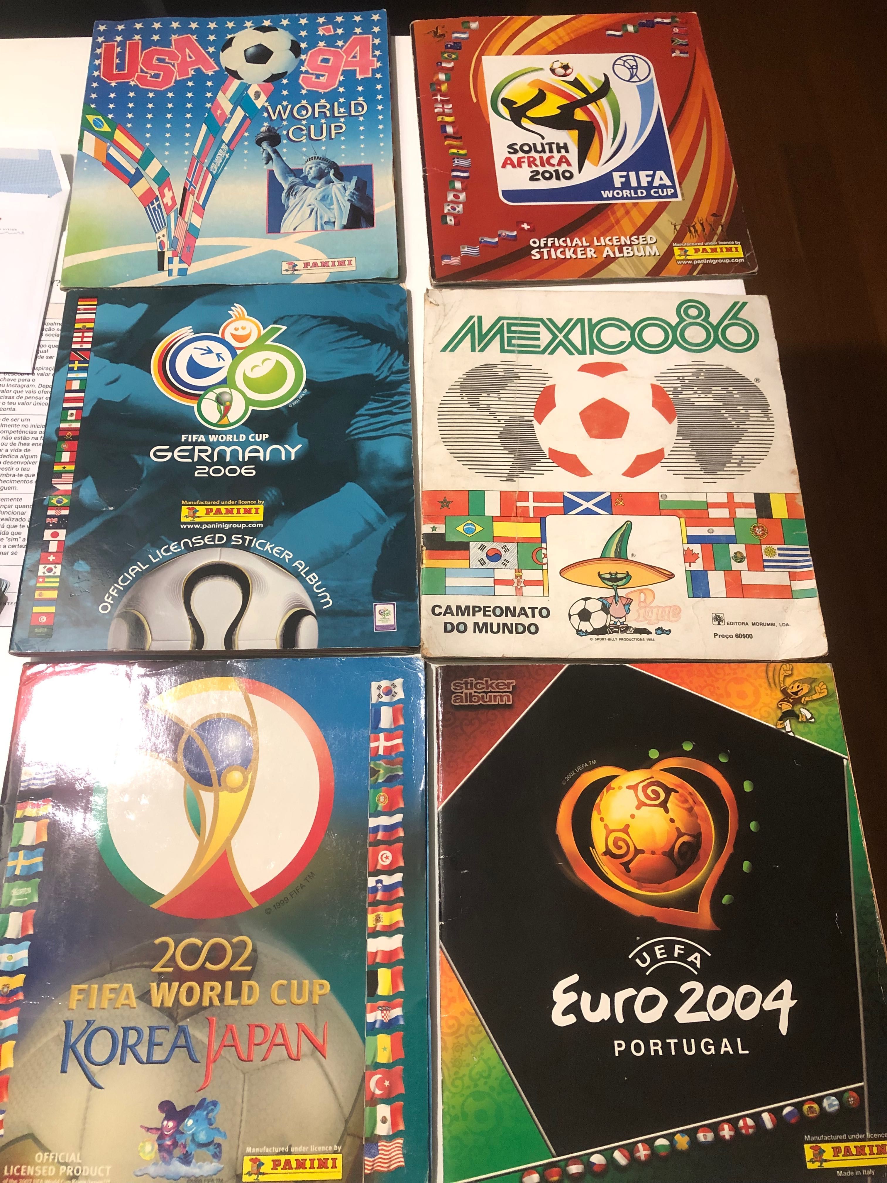 Cadernetas de cromos varias mundial d europeu para coleccionadores