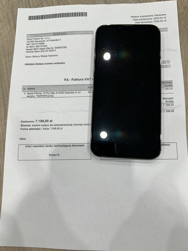 iPhone 13 Pro Max 512GB Graphite iSpot gwarancja