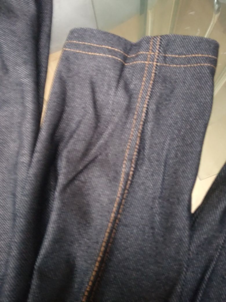 Leginsy jeans czarny