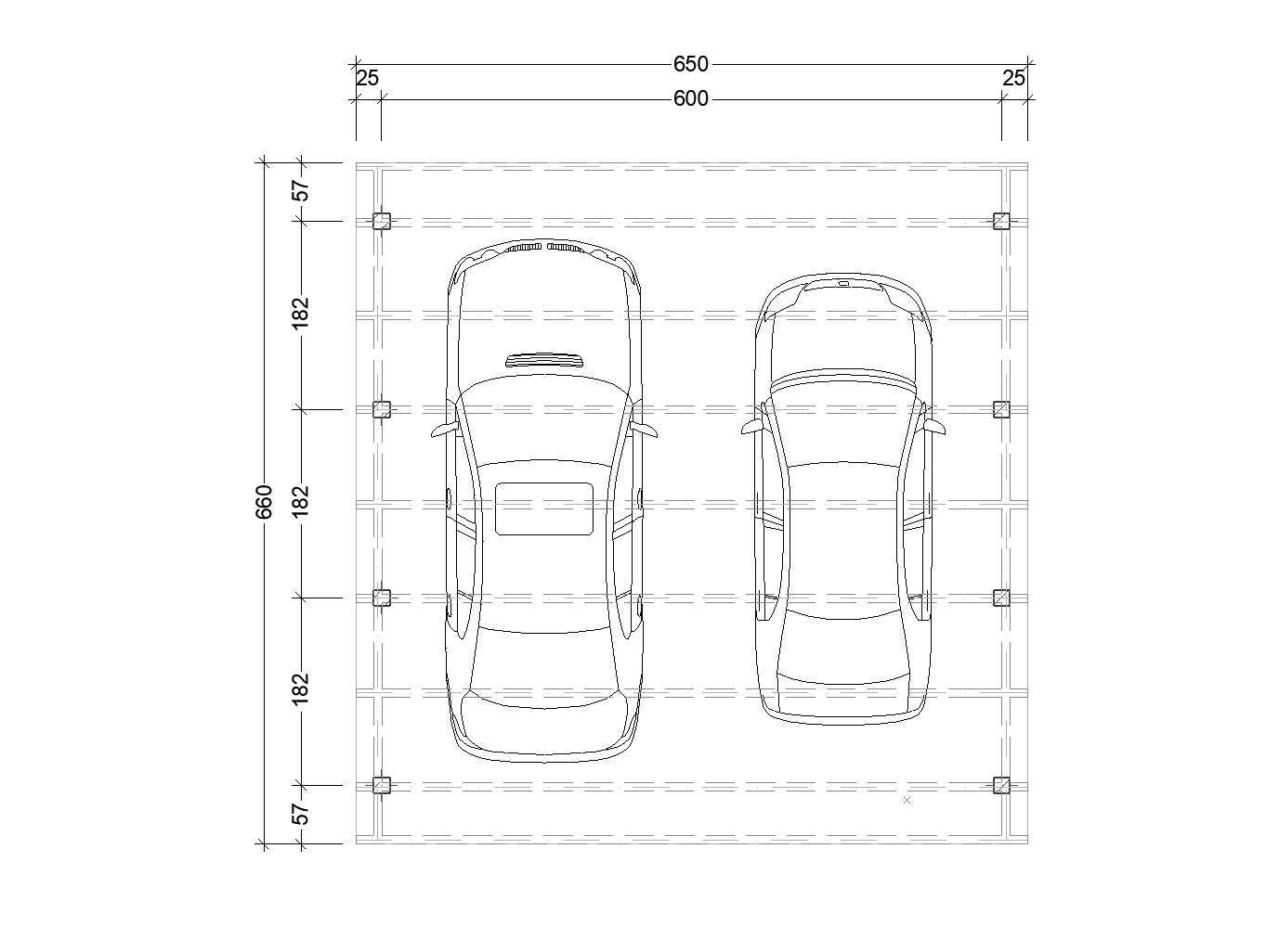 Solidna wiata garażowa CARPORT OLDO I - 650x660 cm