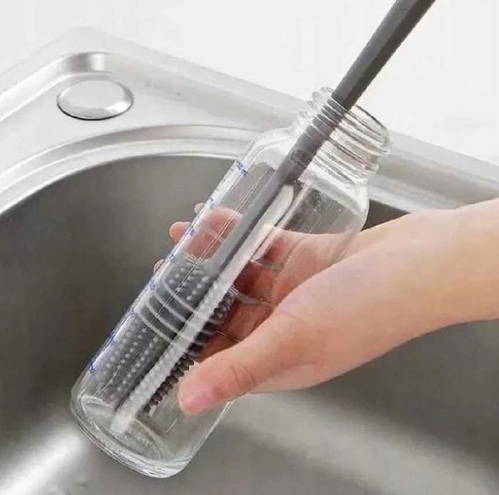 SZCZOTKA SILIKONOWA do mycia szklanek butelek myjka długa