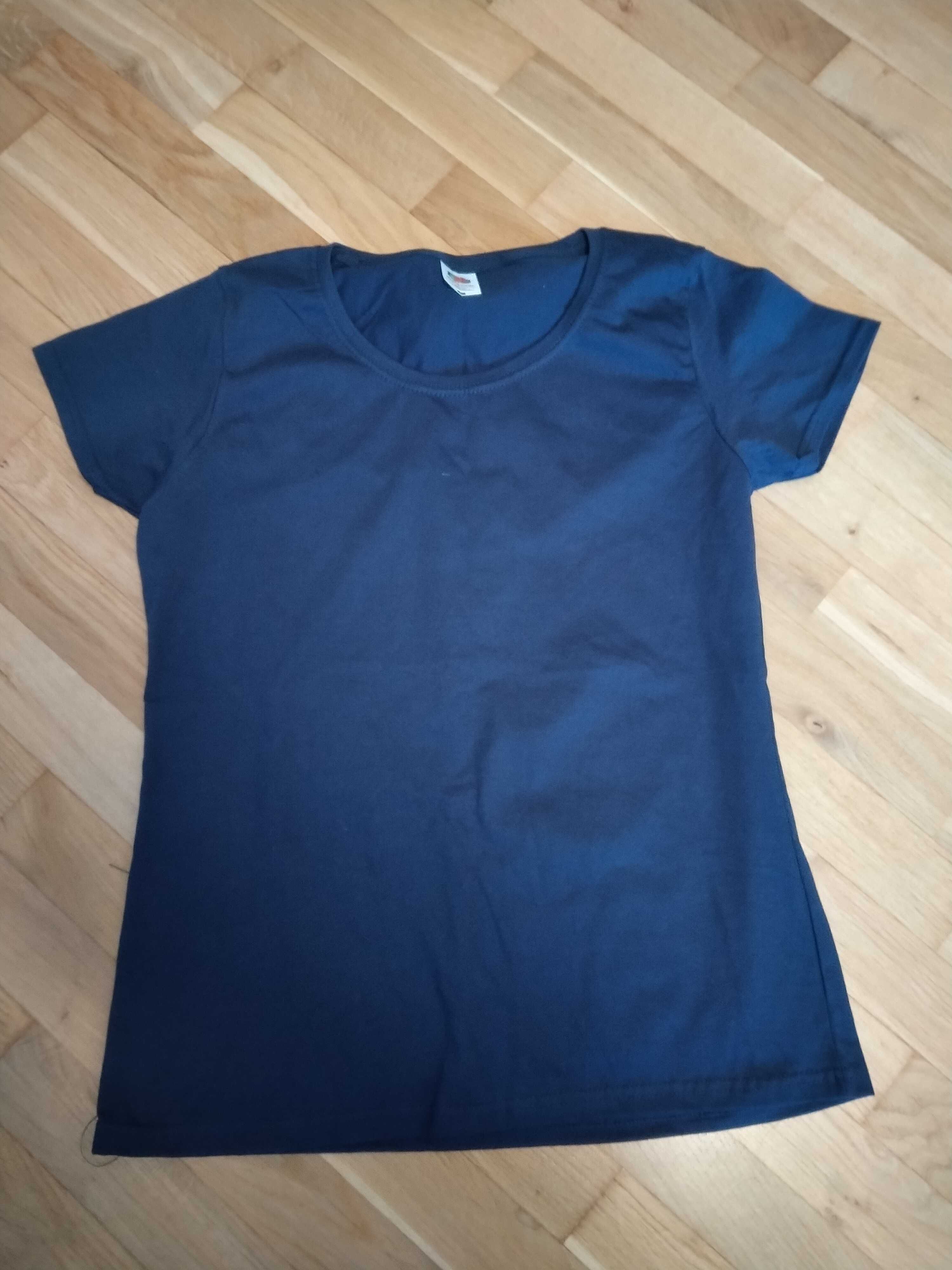 Damska koszulka/tshirt Fruit of the Loom, oryginalna, Nowa granatowa