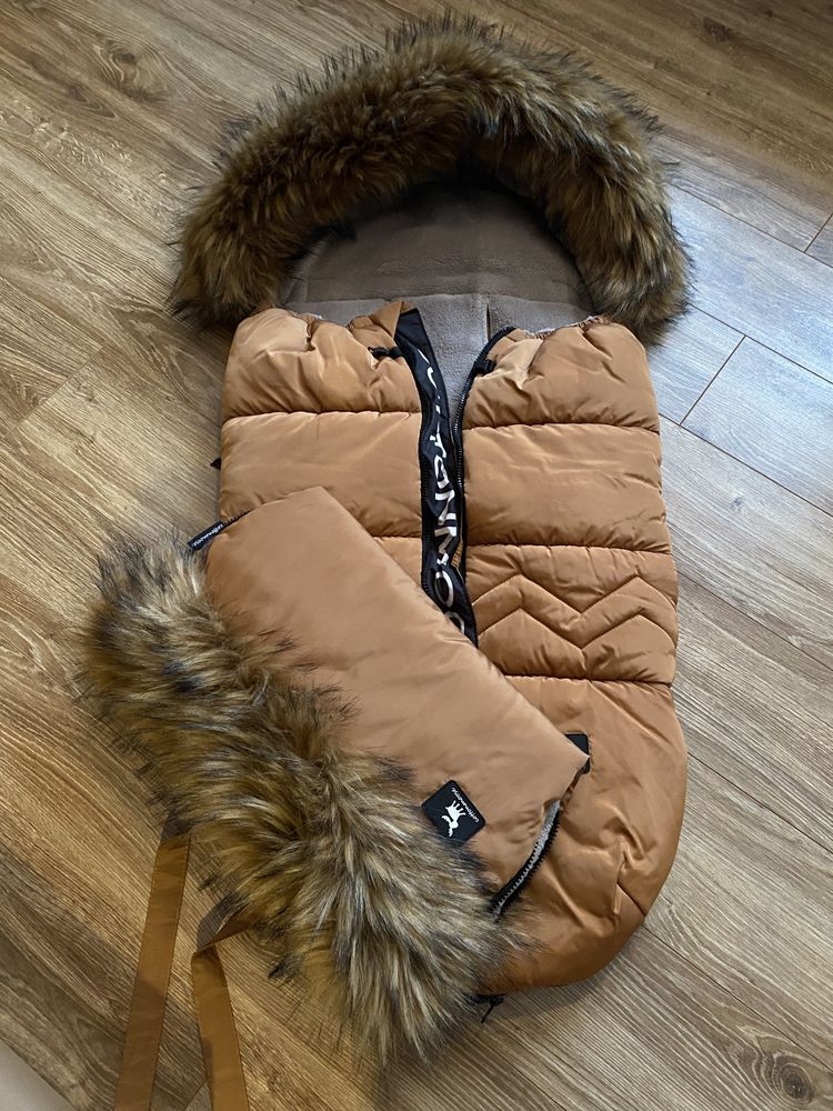 Śpiwor cottonmoose brąz i mufka