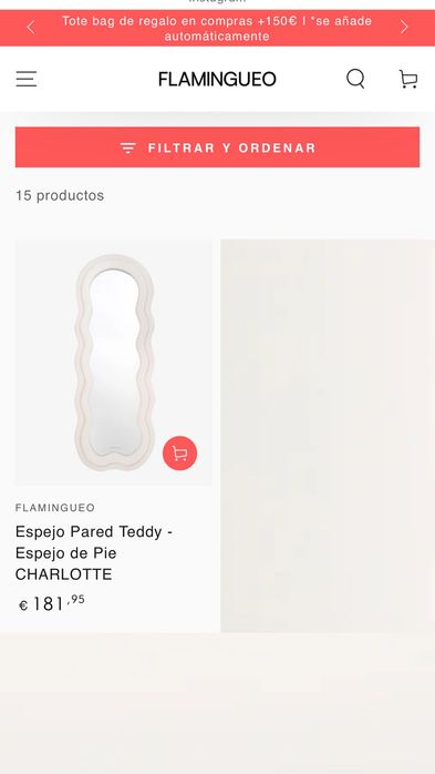 Espelho de decoração - FLAMINGUEO