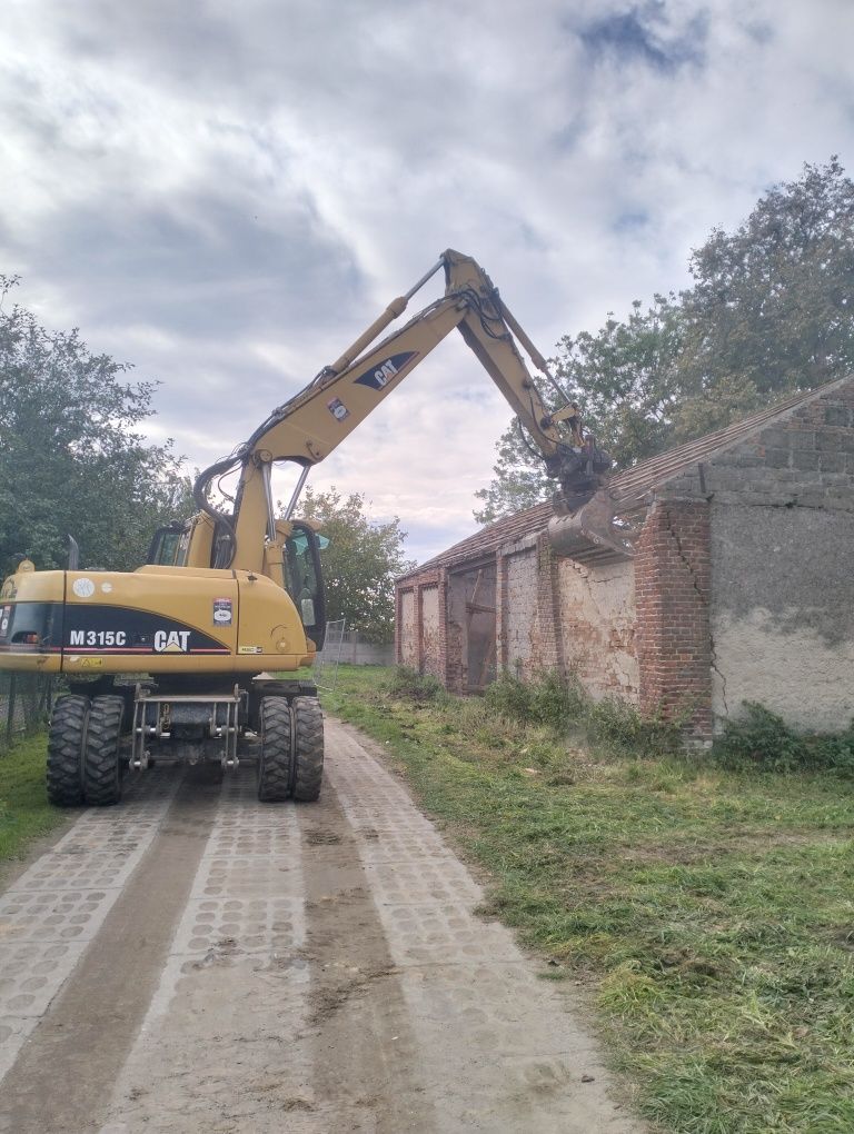 Wykopy wynajem koparek rozbiórki koparka