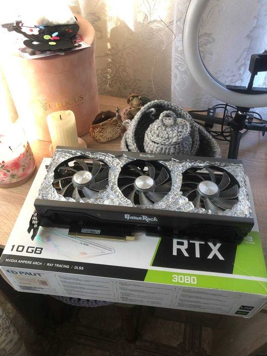 Продам Видеокарту Palit Geforce Rtx 3080 GameRock V1 10 Gb