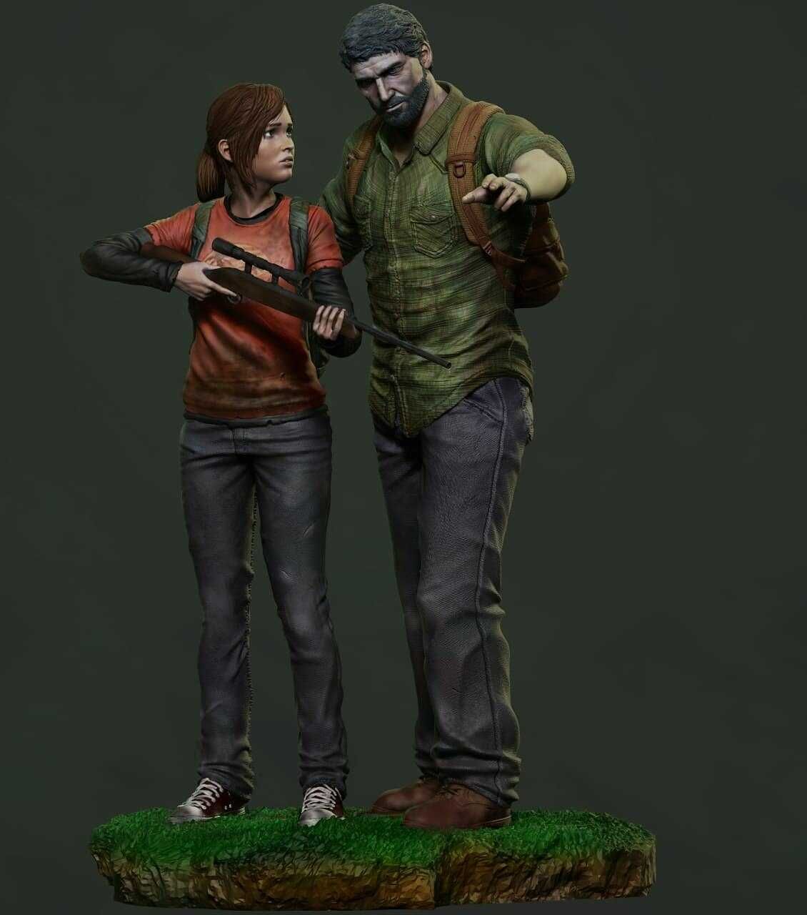 Figurka Joel i Ellie, The Last of Us, Żywica, Ręcznie Malowana