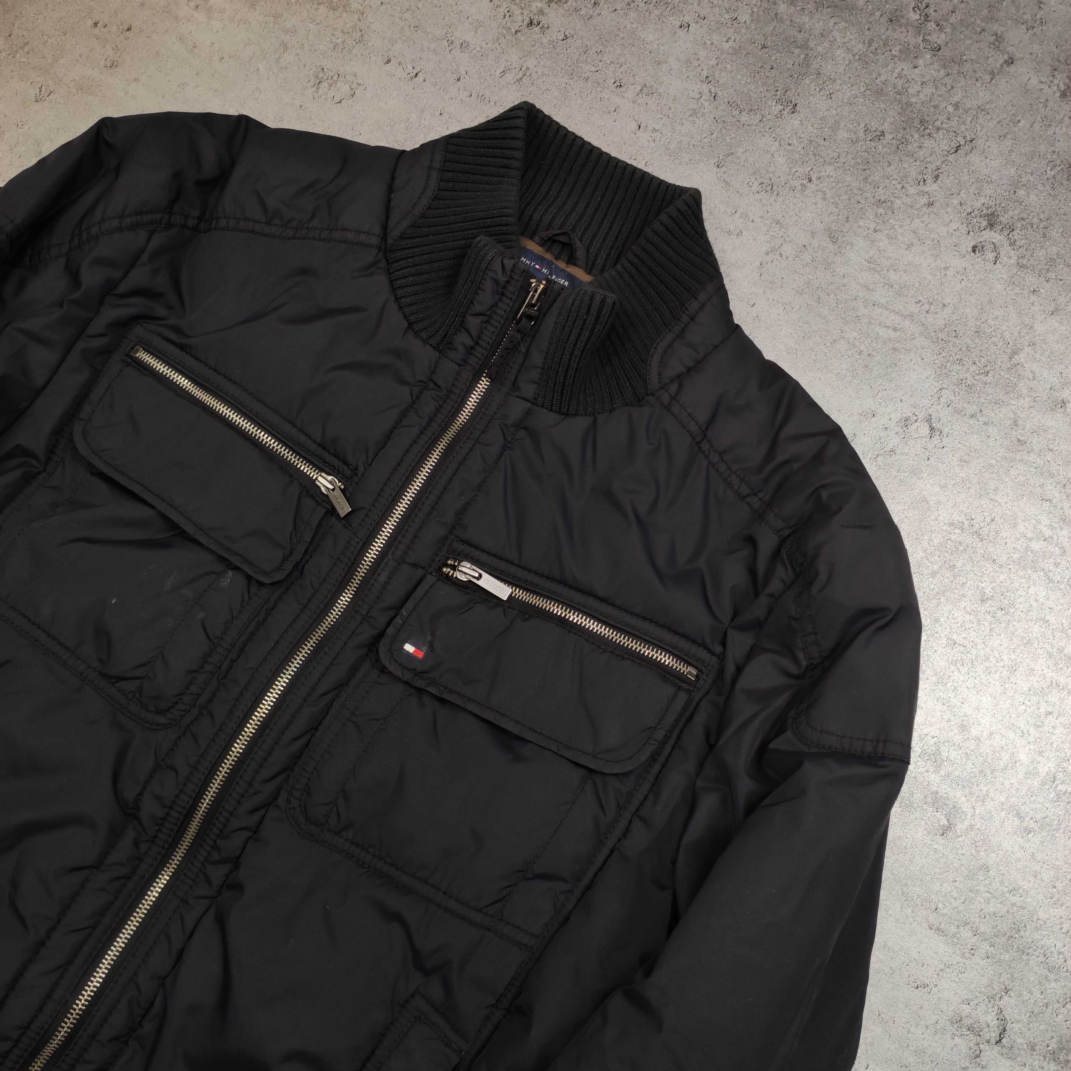 MĘSKA PREMIUM Kurtka Przejściowa Rozpinana Suwaki Tommy Hilfiger Logo