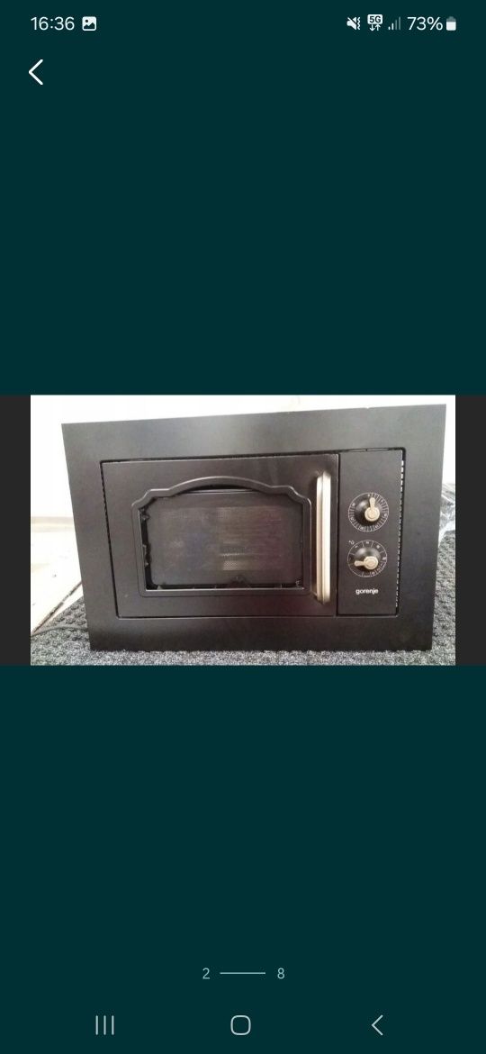 Kuchenka mikrofalowa do zabudowy Gorenje BM235CLB