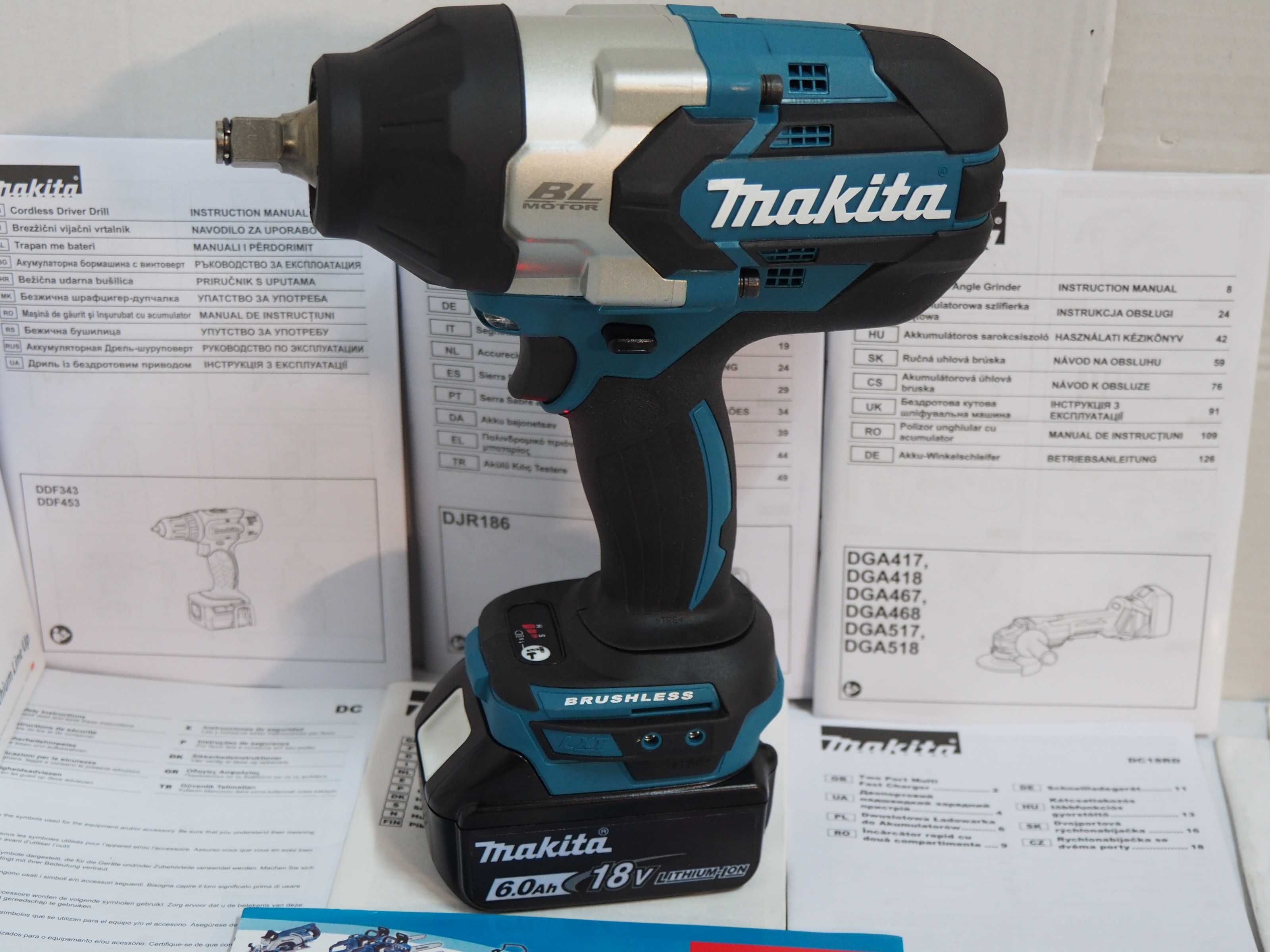 Zestaw MAKITA DTW 1002  klucz udarowy +bateria 18v 6ah Japan 1700Nm