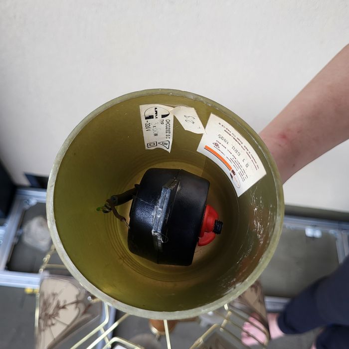 Lampa wisząca sufitowa żyrandol e27 regulowana sprężyna prl