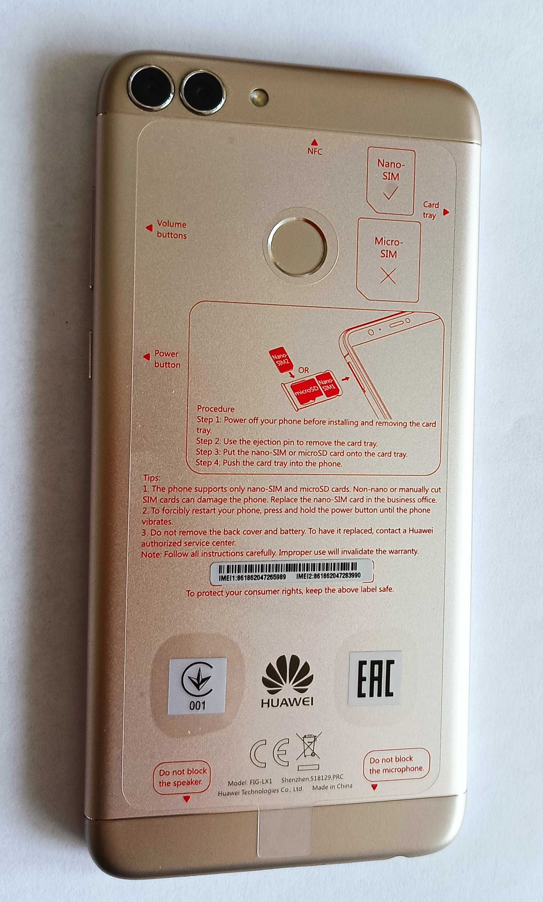Продам смартфон Huawei P smart