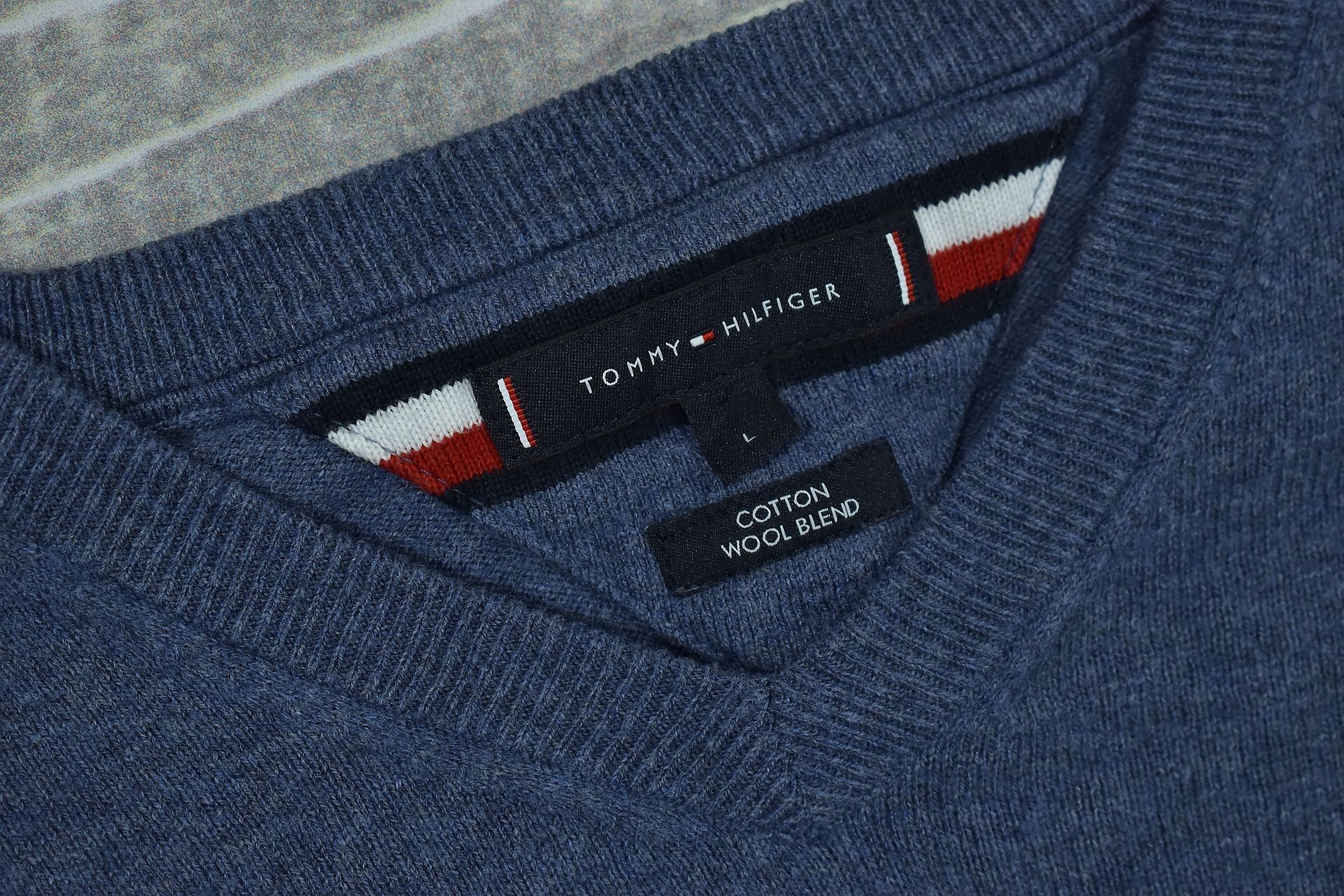 TOMMY HILFIGER Cotton Wool Blend Sweter Męski / L