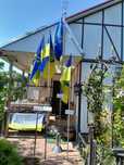 Флагшток нержавіючий з прапором