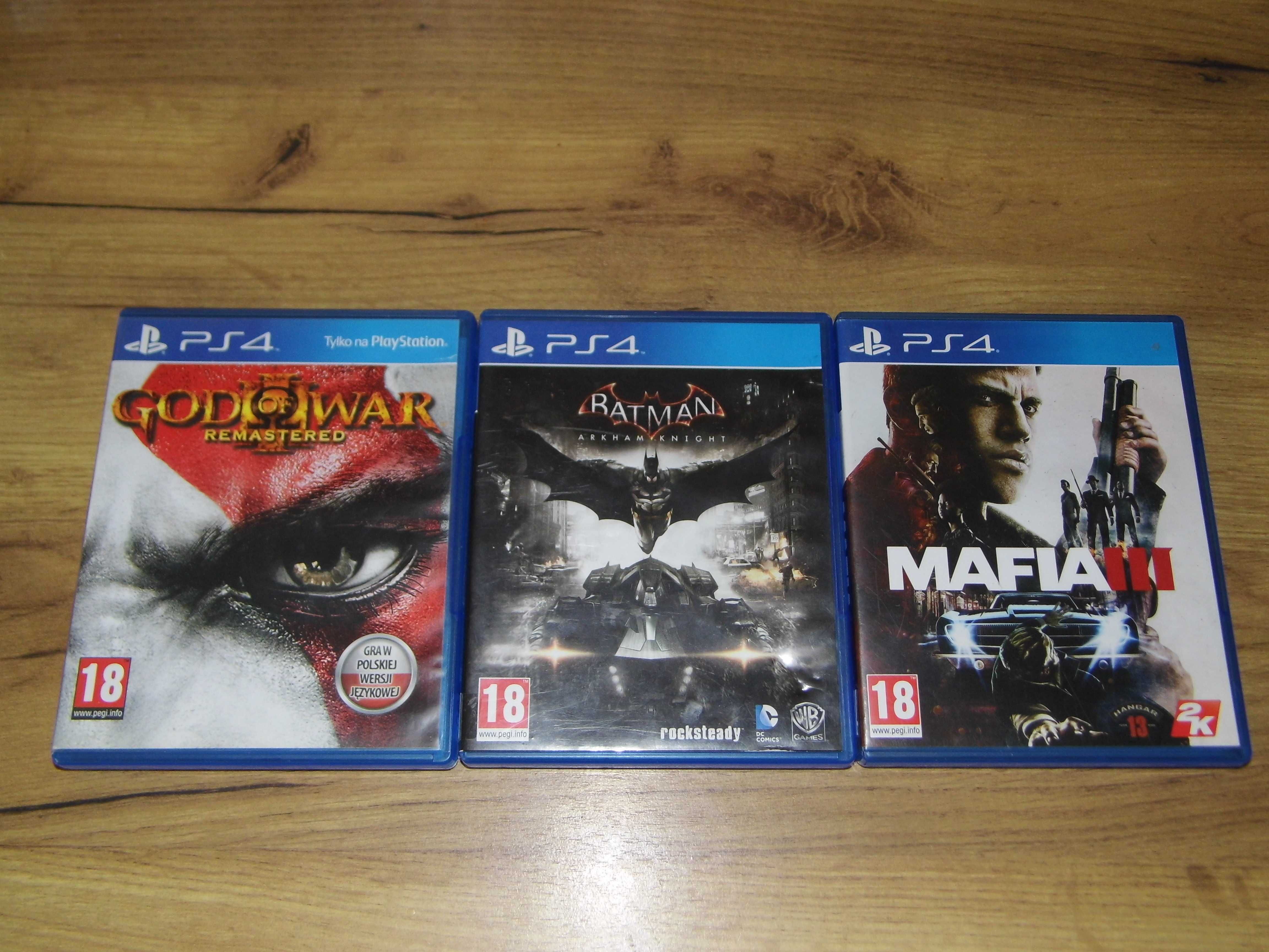 Gry oryginalne na konsole PS4 God of War III Batman Mafia III