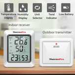 Radiowa stacja pogodowa z czujnikiem zewnętrznym, 150m ThermoPro TP60S