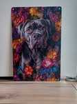 Metalowa tabliczka Cane Corso flowers