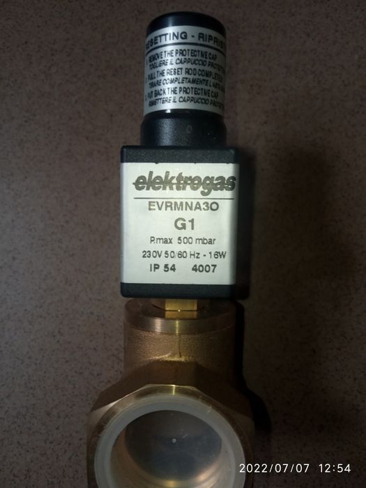 Електромагнітний газовий клапан 1/25