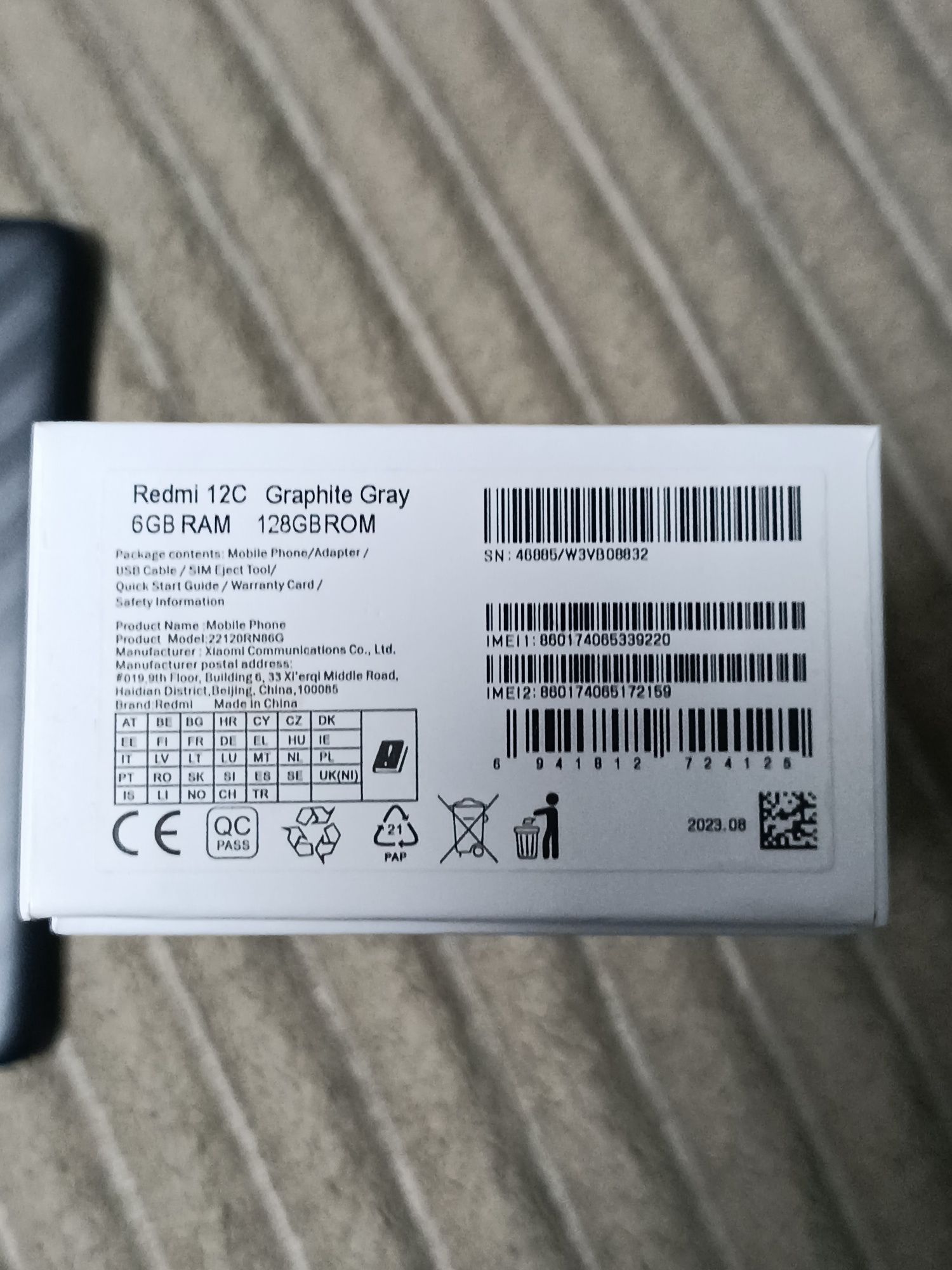 Мобільный телефон Xiaomi Redmi 12C 6/128GB Graphite Gray
