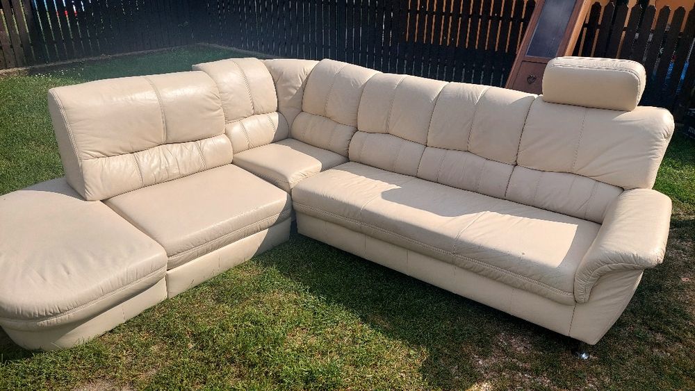 Kanapa narożnik skórzany ekoskóra