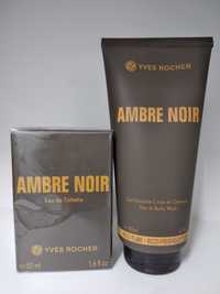 Zestaw Ambre Noir Yves Rocher perfumy i żel