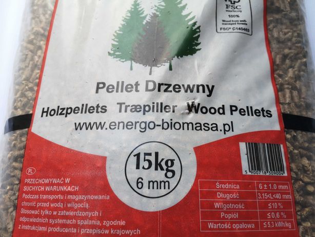 Pellet drzewny EB First Class 6mm 100% z drewna iglastego