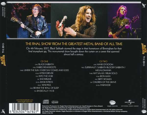 BLACK SABBATH- THE END - 2 CD - płyta nowa , zafoliowana