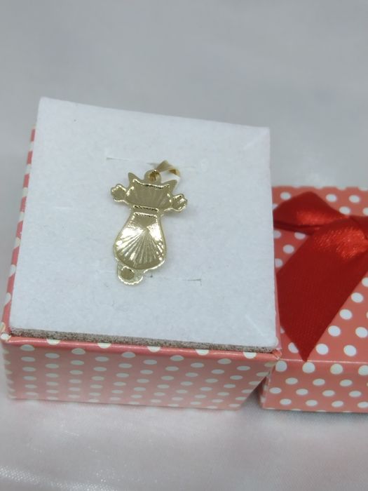 Złoty wisiorek Kotek, złoto próby 585