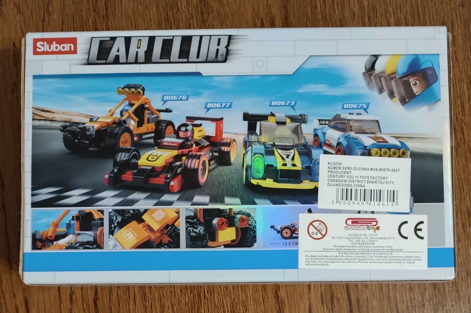 Klocki sluban carclub jak LegoM38-B0676 dzień dziecka prezent