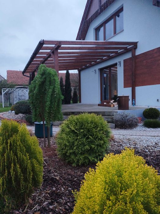 Zadaszenia tarasu z poliwęglanu,  tarasy z deski kompozytowej