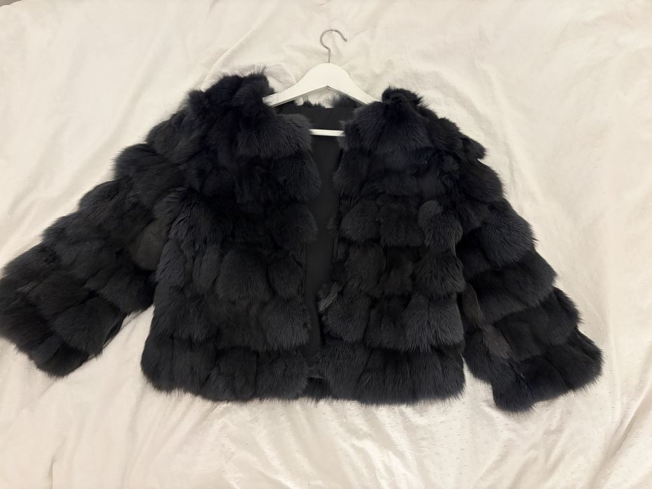 Krótkie unikatowe futro z lisa