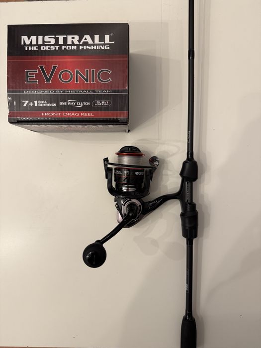 wędka spinning ultralight mikado bixlite + kołowrotek mistrall evonic
