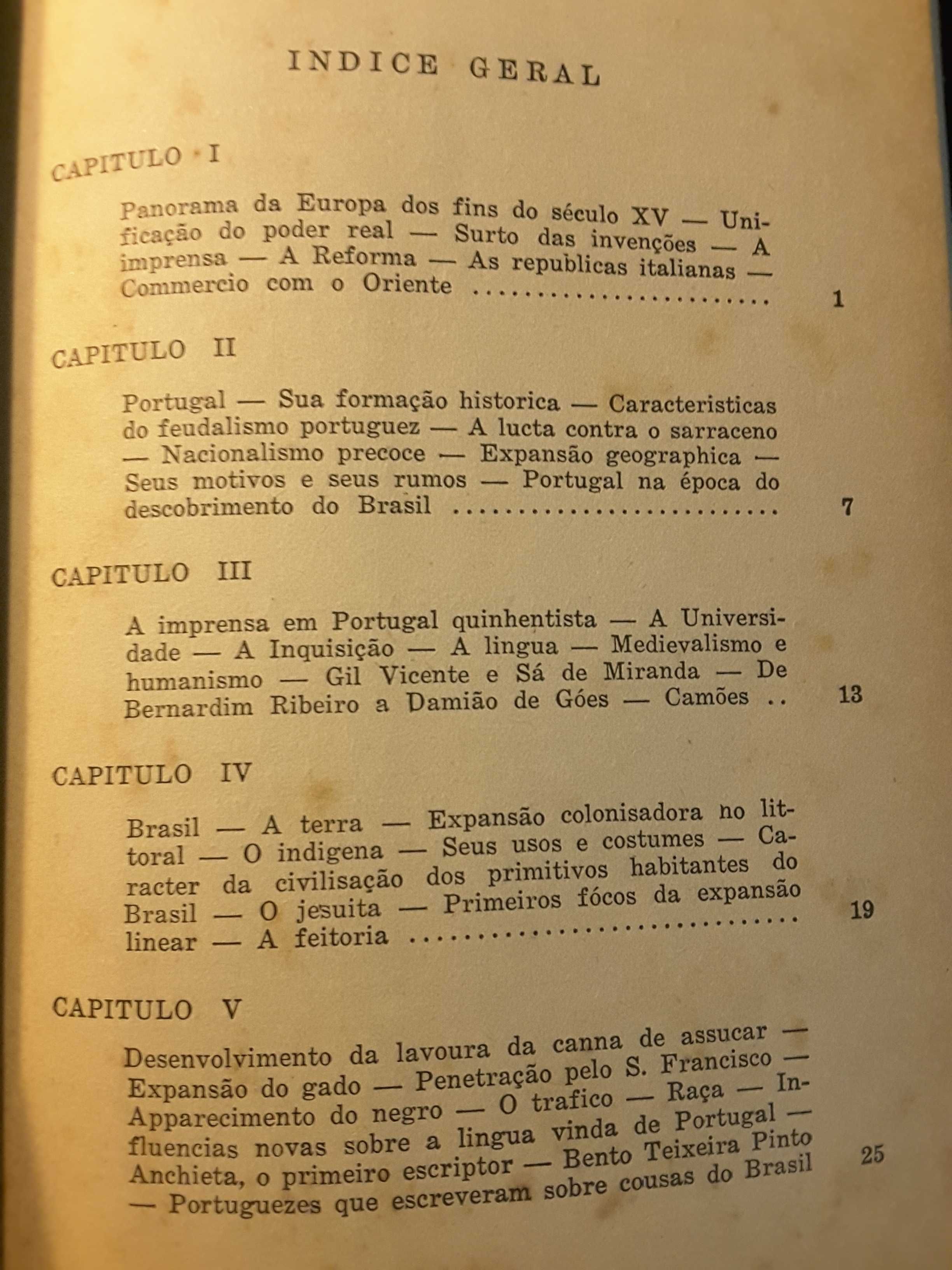 O Rio de Janeiro na Lit. Portuguesa / História da Lit. Brasileira