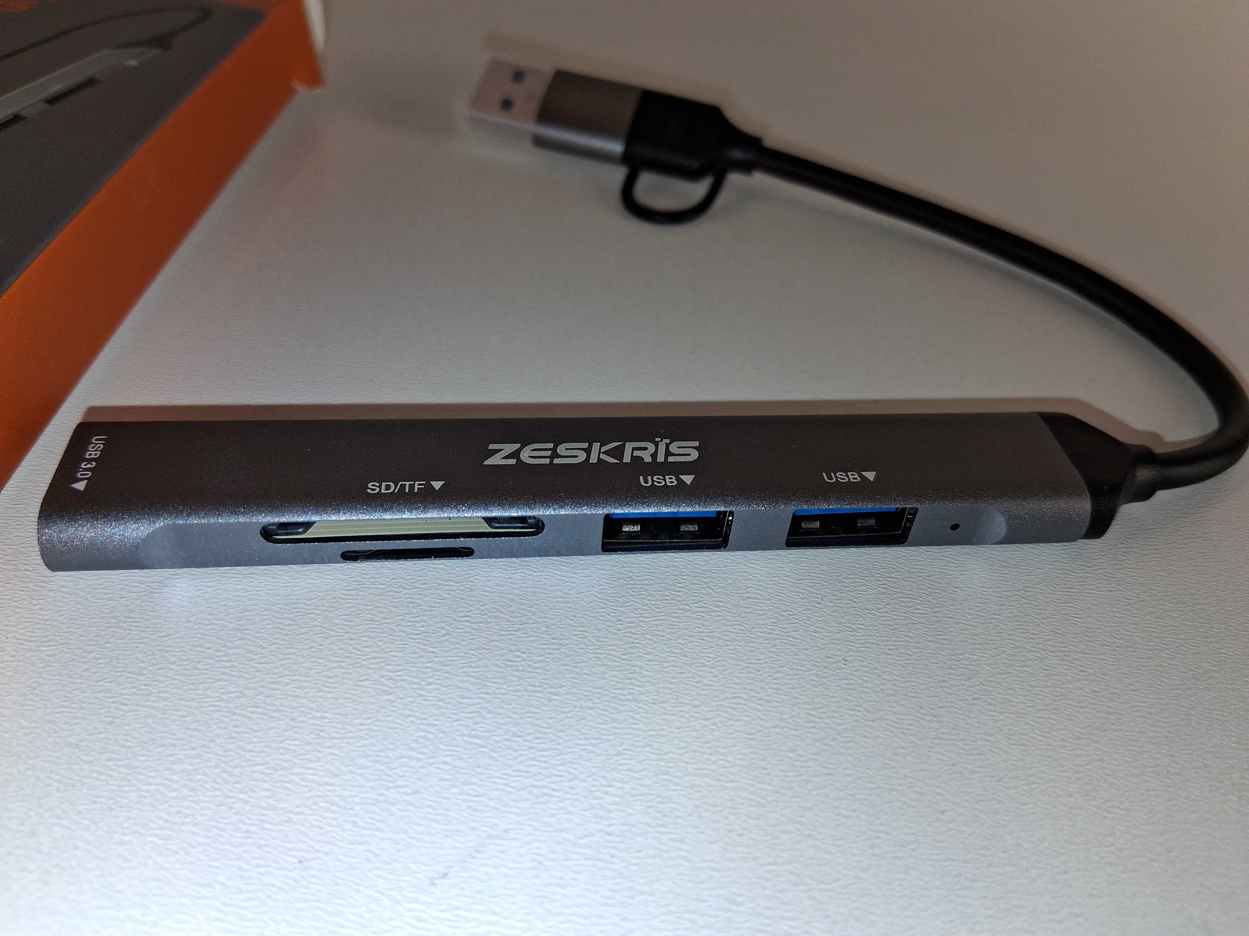 Y157 Zeskris Hub USB C USB A 5W1 Stacja Dokująca SD TF USB3.0