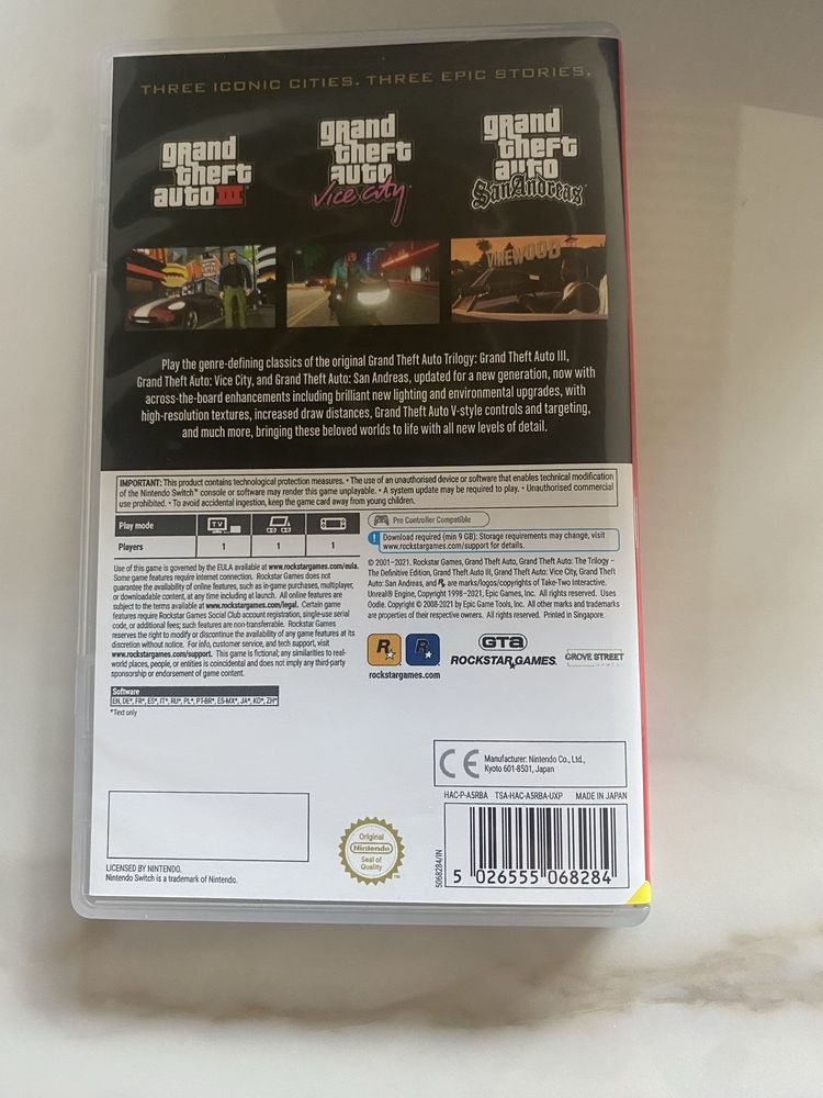 GTA switch PL grand theft auto the trilogy wersja PL